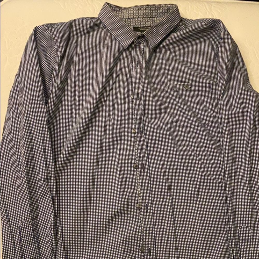 Structure Navy Dot Colored Shirt!